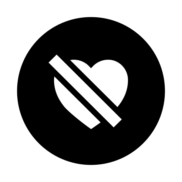 Heart Dislike Circle Sharp