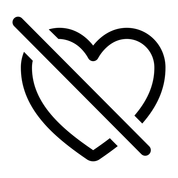 Heart Dislike Outline
