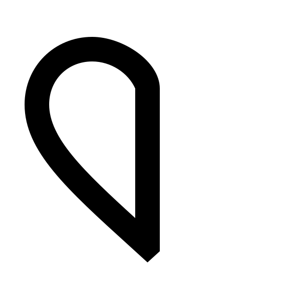 Heart Half Outline