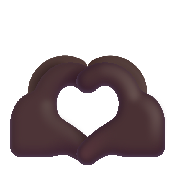 Heart Hands Color Dark Vector