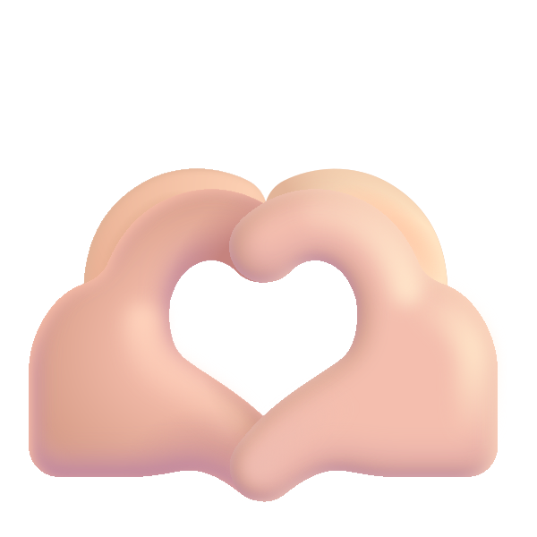 Heart Hands Color Light Vector