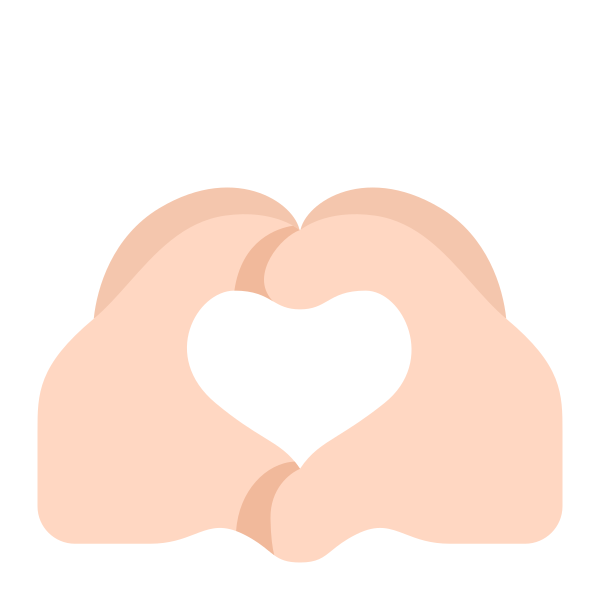 Heart Hands Flat Light