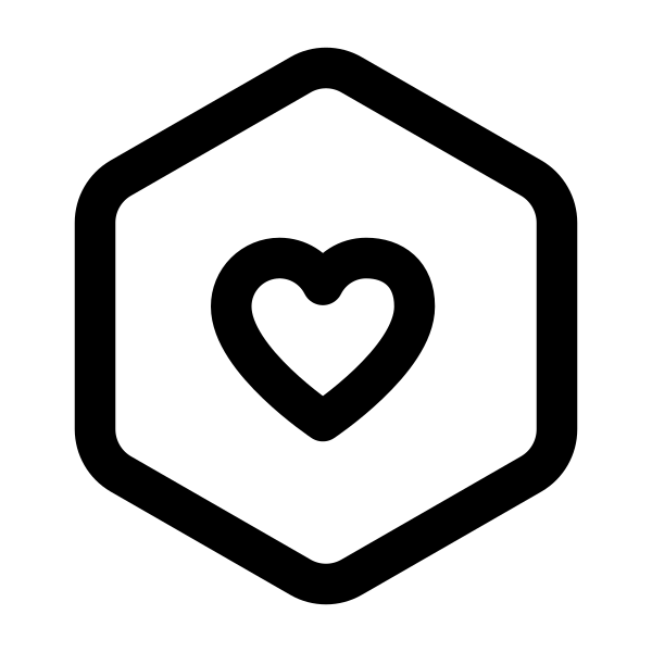 Heart Hexagon