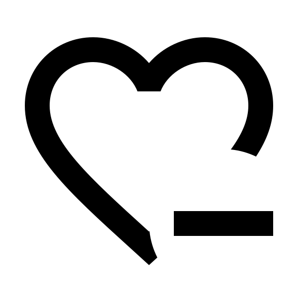 Heart Minus Outline