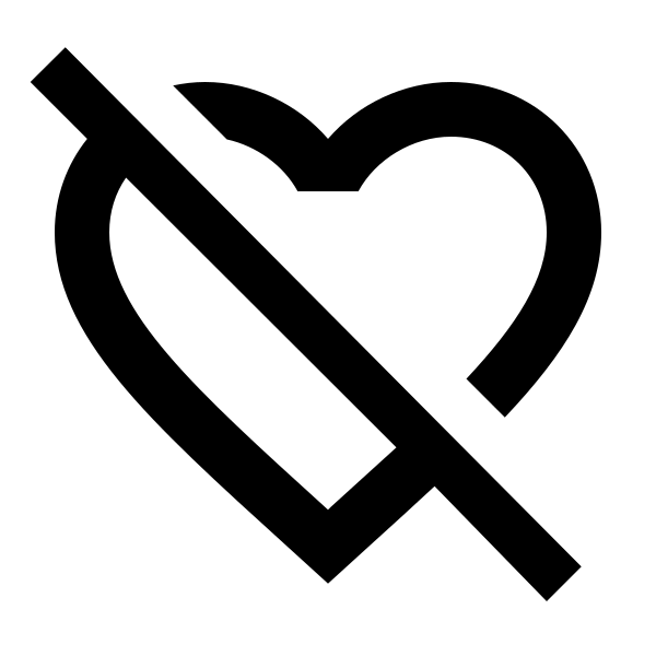 Heart Off Outline