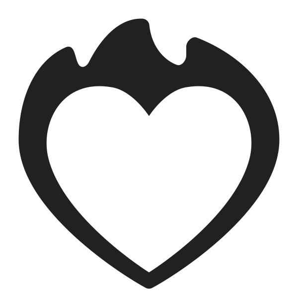 Heart On Fire High Contrast