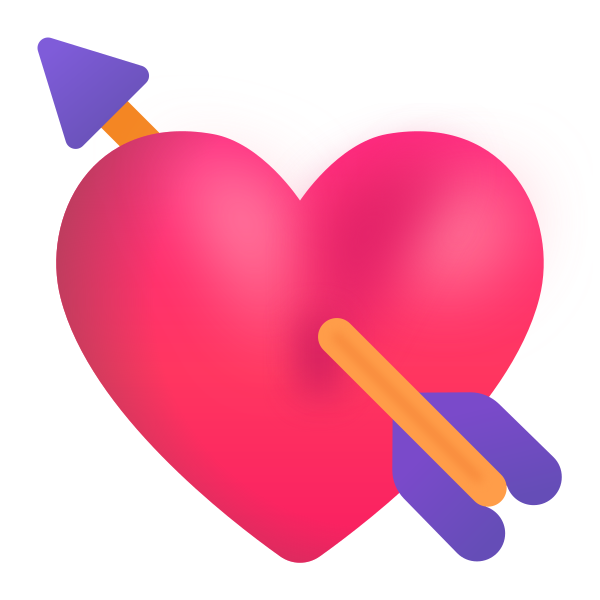 Heart With Arrow Color Vector