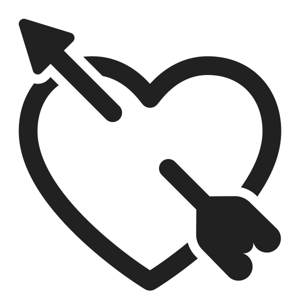 Heart With Arrow High Contrast