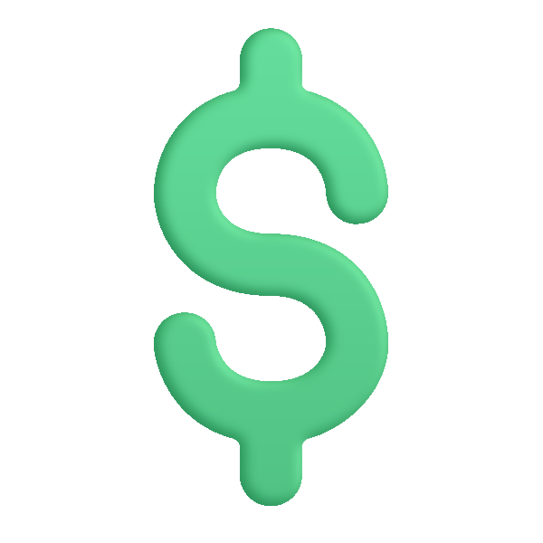 Heavy Dollar Sign Color Vector