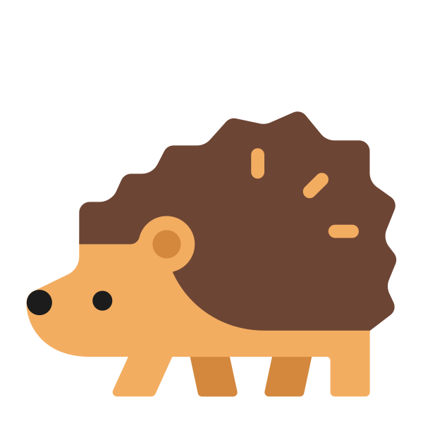 Hedgehog Flat Vector