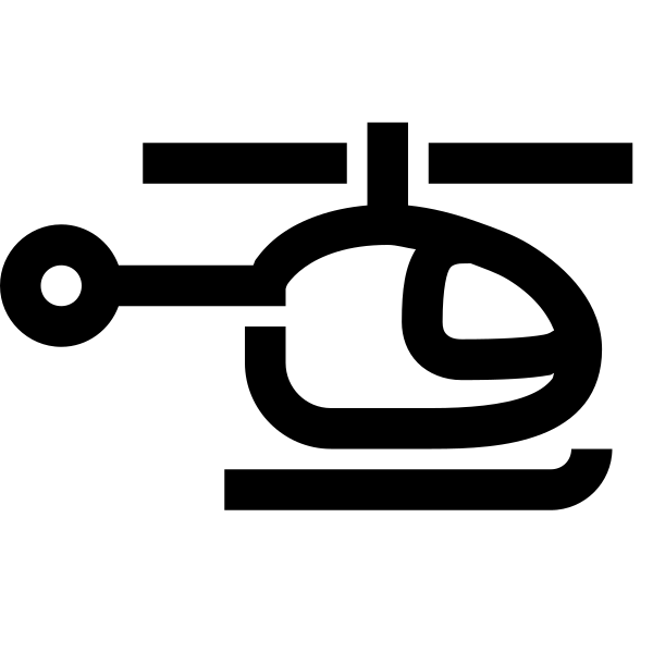 Helicopter Solid Vector
