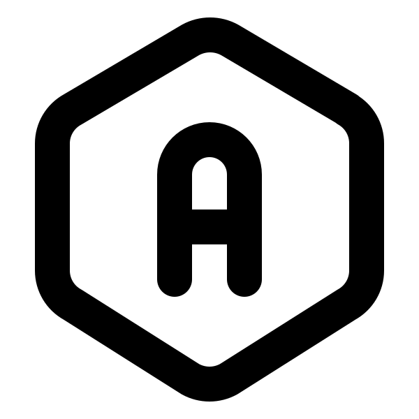 Hexagon Letter A