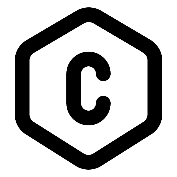 Hexagon Letter C