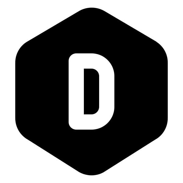 Hexagon Letter D