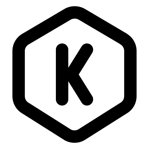 Hexagon Letter K