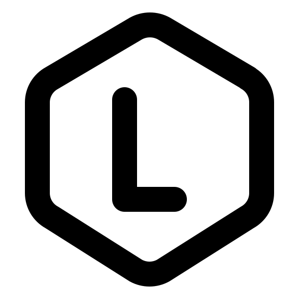 Hexagon Letter L