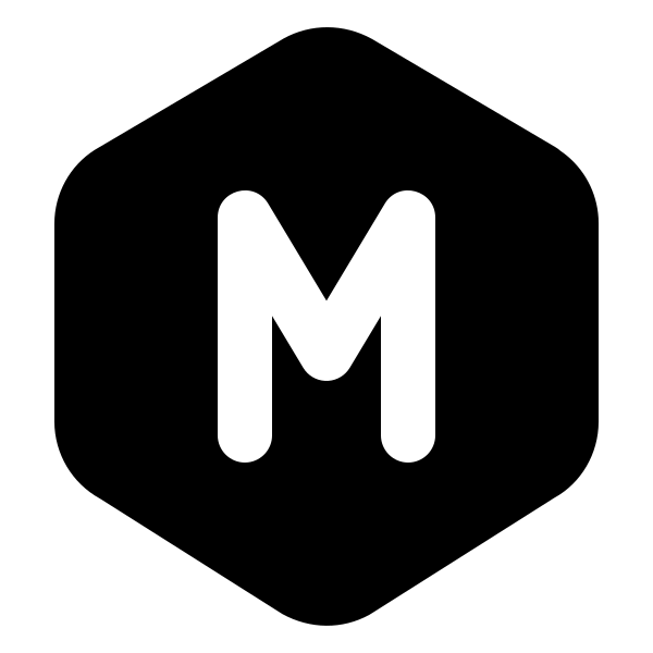 Hexagon Letter M