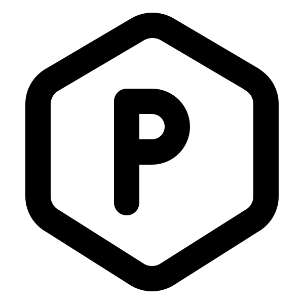 Hexagon Letter P