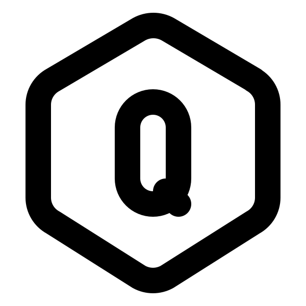 Hexagon Letter Q