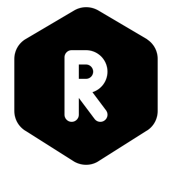 Hexagon Letter R