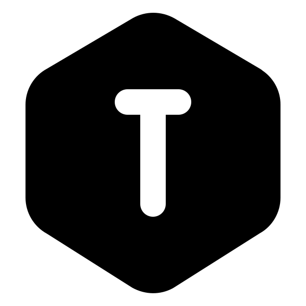 Hexagon Letter T
