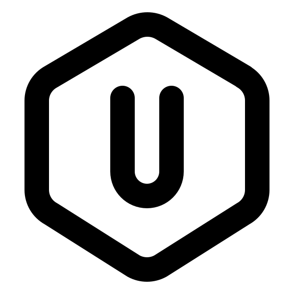 Hexagon Letter U