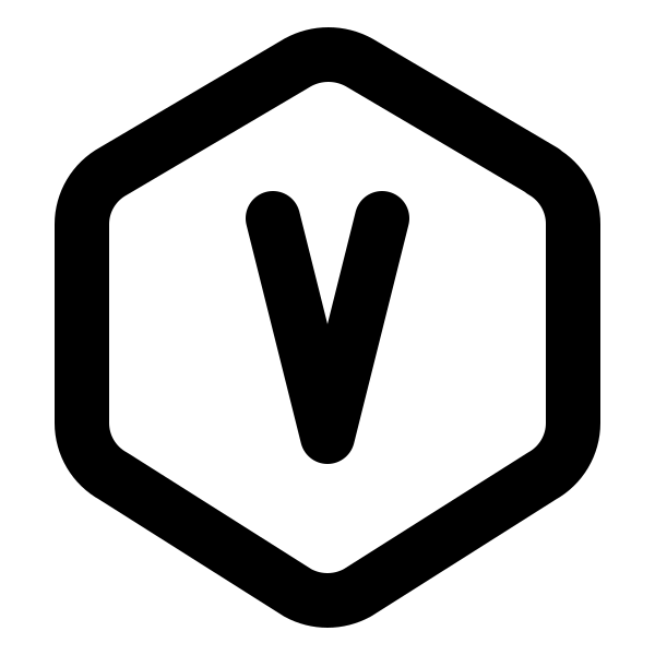 Hexagon Letter V