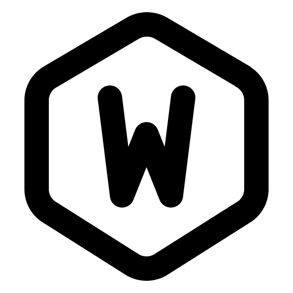 Hexagon Letter W