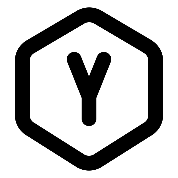 Hexagon Letter Y