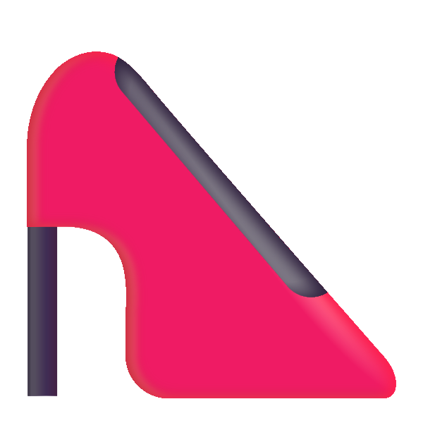 High Heeled Shoe Color Vector