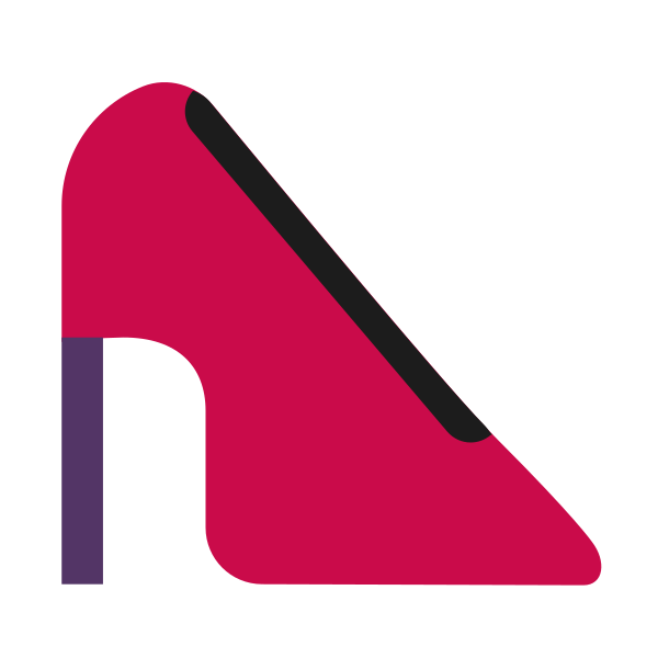 High Heeled Shoe Flat Vector