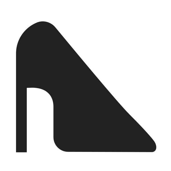 High Heeled Shoe High Contrast Vector