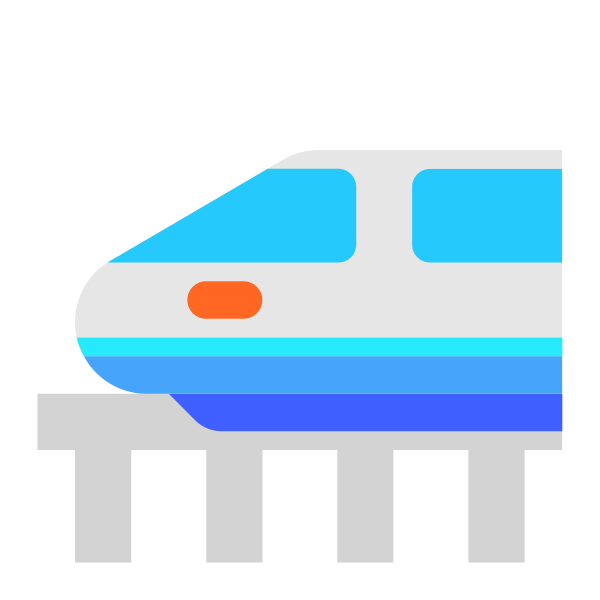 High Speed Train Flat Vector