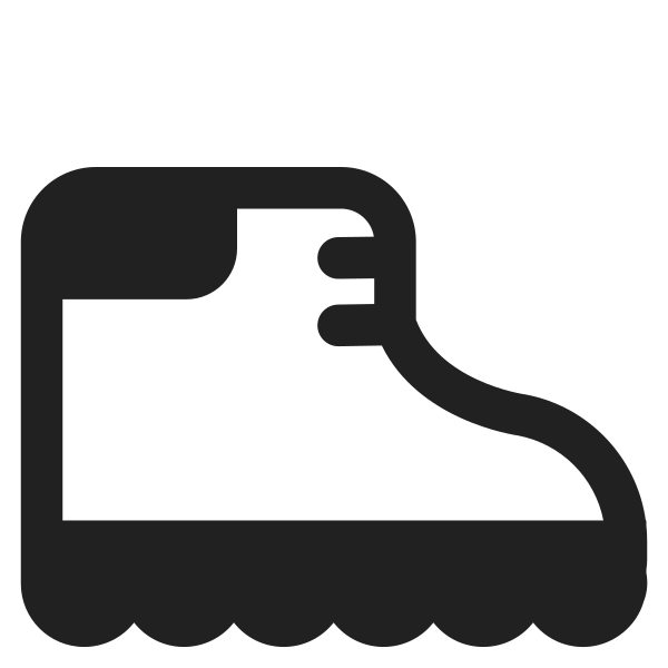 Hiking Boot High Contrast Vector