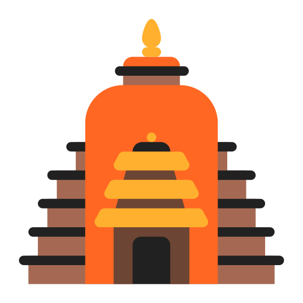 Hindu Temple Flat Vector
