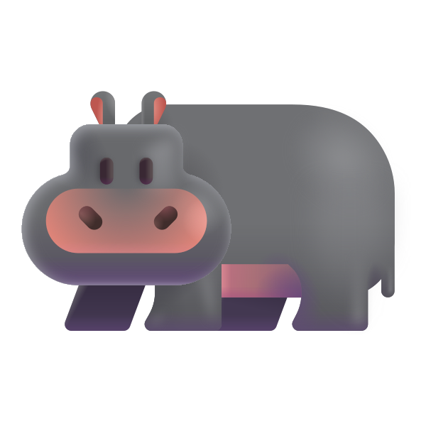 Hippopotamus Color Vector