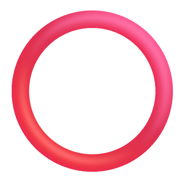 Hollow Red Circle Color Vector