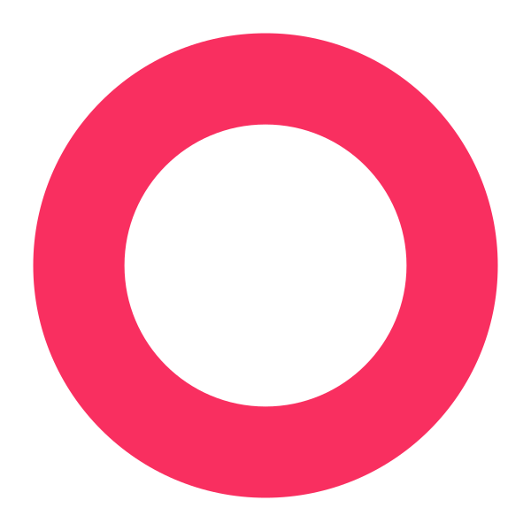 Hollow Red Circle Flat Vector