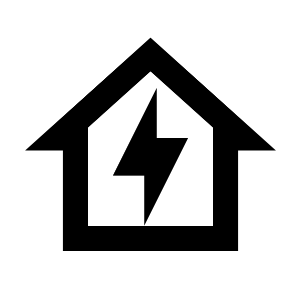 Home Lightning Bolt Outline