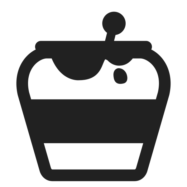 Honey Pot High Contrast Vector