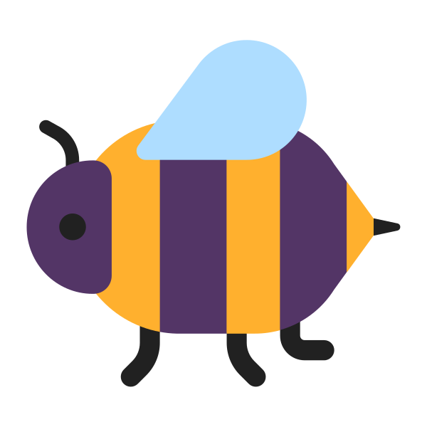 Honeybee Flat Vector
