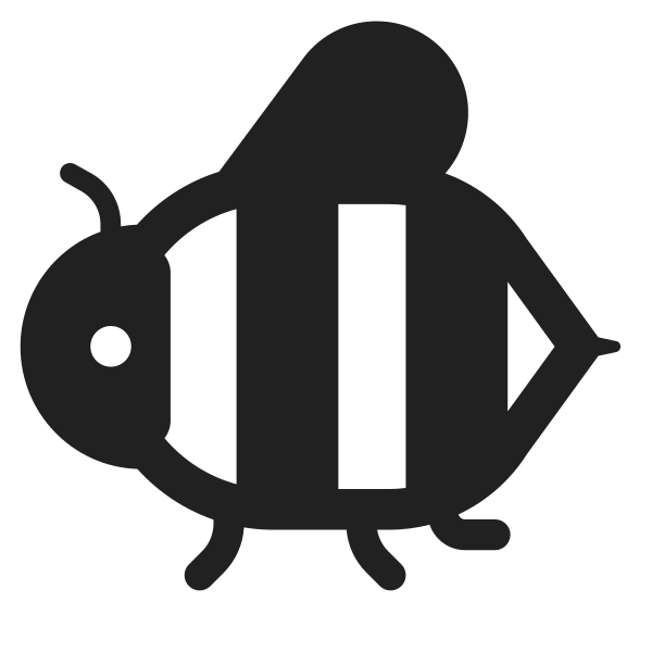 Honeybee High Contrast Vector