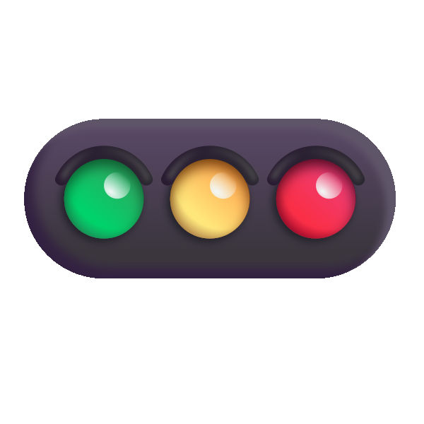 Horizontal Traffic Light Color