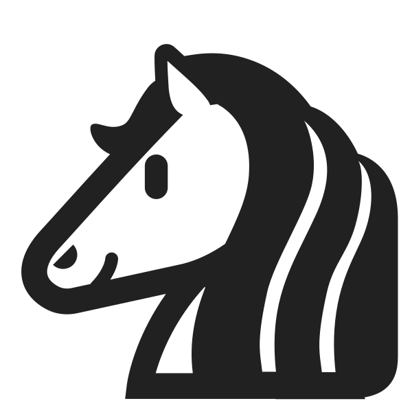 Horse Face High Contrast Vector