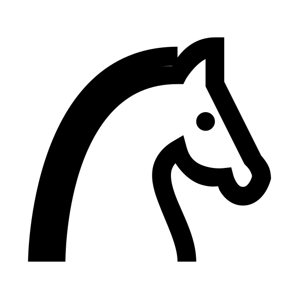 Horse Head Solid Vector