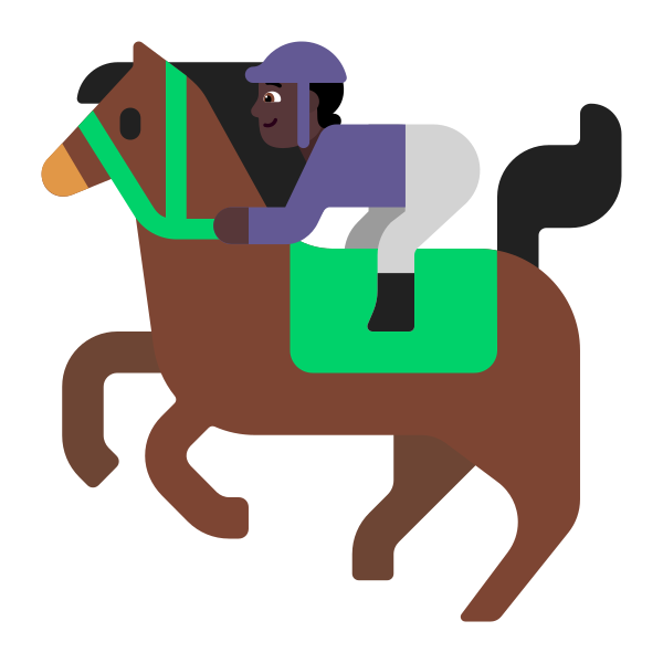 Horse Racing Flat Dark Vector