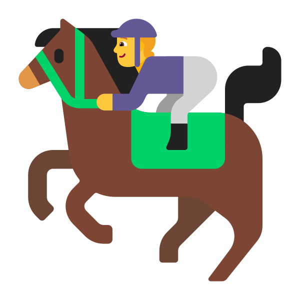 Horse Racing Flat Default Vector