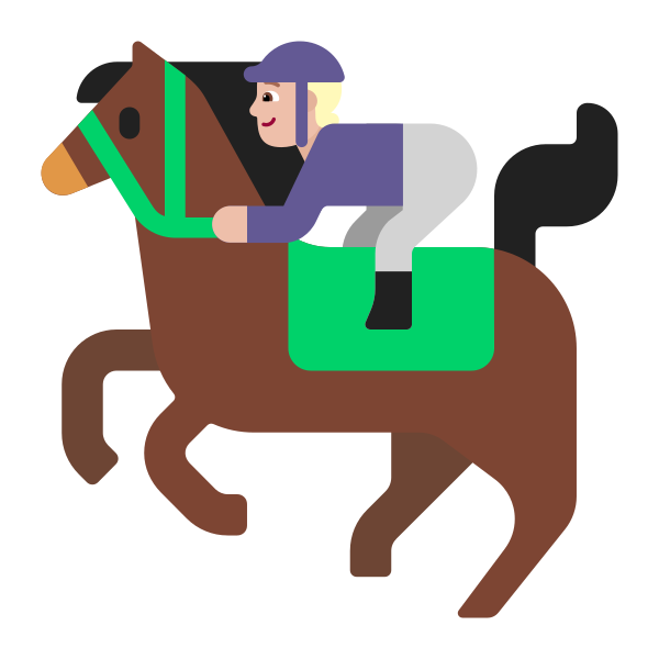 Horse Racing Flat Medium Light Vector