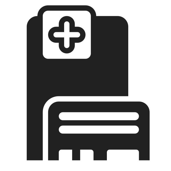 Hospital High Contrast Vector