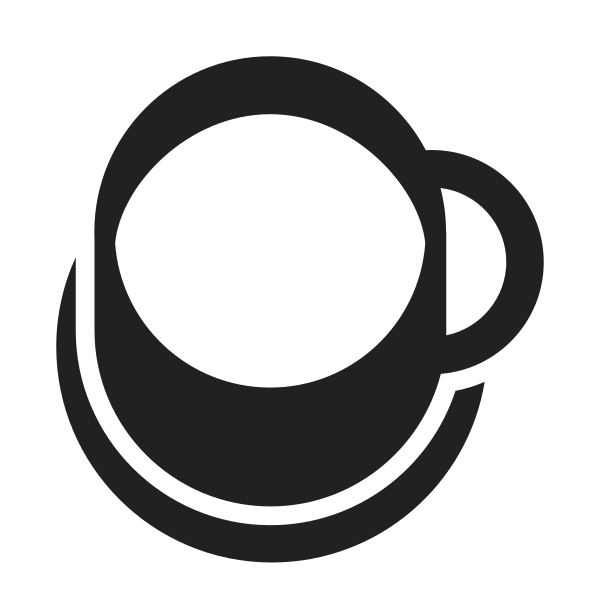 Hot Beverage High Contrast Vector